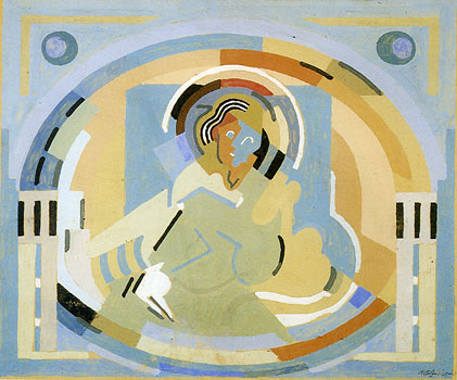 <em>Figure en gloire</em>, 1938<br />
Gouache sur carton<br />
37 x 45 cm<br />
Saint-Rémy-de-Provence, Centre d'Art Espace Van Gogh