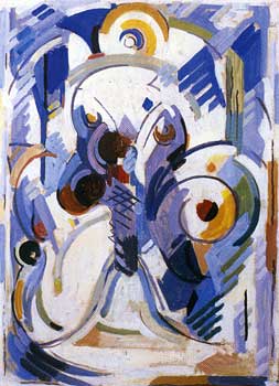 <em>Arabesque, dit aussi Libellule</em>, vers 1952<br />
Huile sur toile<br />
80 x 57 cm<br />
Paris, Fondation Albert Gleizes