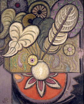 <em>Bouquet</em>, vers 1925<br />
Huile sur contreplaqué<br />
74 x 60,5 cm<br />
Paris, Fondation Albert Gleizes